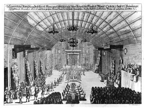 Banquet dans la salle Romer à Francfort-sur-le-Main, en l