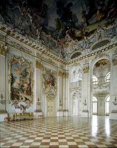 Art baroque : vue du Grand Salon. 17ème siècle Palais Nymphenburg, Munich Allemagne - German School
