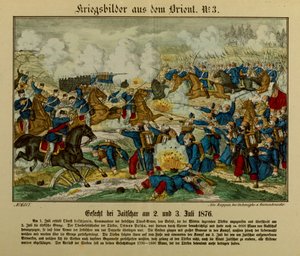 Bataille de Zajecar, 2-3 juillet 1876, pendant la première guerre serbo-ottomane - German School