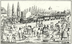 Chemin de fer bavarois Ludwig entre Nuremberg et Furth - German School
