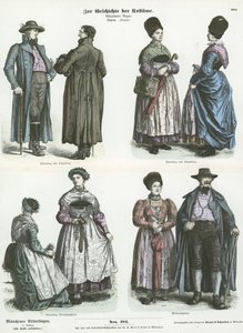 Costumes bavarois, 19ème siècle - German School