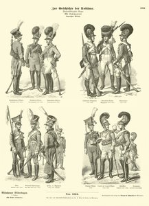 Uniformes militaires bavarois, début XIXe siècle