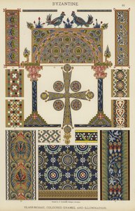 Byzantin, Mosaïque de verre, Émail coloré et enluminure - German School