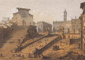 Capitole, Rome (lithographie couleur) - German School