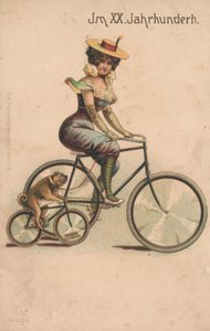 Carte célébrant le passage à 1900 (lithographie en couleur) - German School