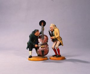 Figurines caricaturales de musiciens, fabriquées à Nuremberg, 1836