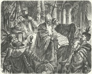 Casimir III de Pologne proclamant le Statut de Wislica - German School