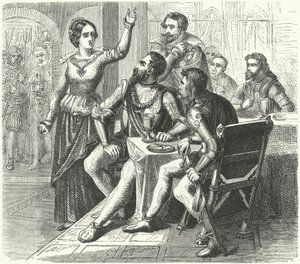 Catherine de Schwarzburg menaçant le duc d