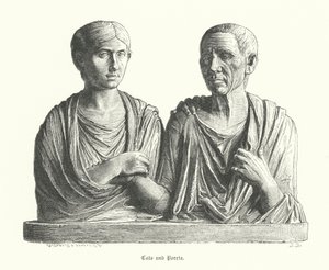 Cato et Porcia, sculpture romaine antique