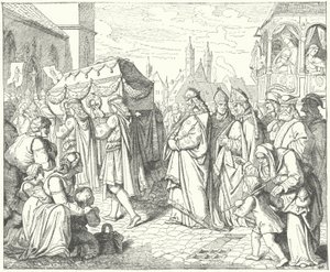 Charles IV de Bohême suivant le cortège funèbre de Gunther von Schwarzburg, roi d