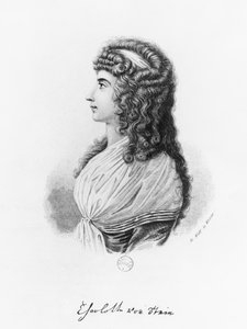 Charlotte von Stein, née von Schardt, fin 18ème siècle-début 19ème siècle, gravée par G. Wolf - German School