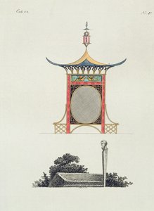 Écran de jardin chinois, de Recent New Ideas for the Garden, publié en 1779 - German School