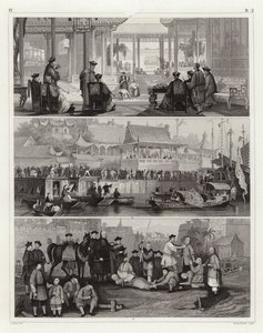 Scènes chinoises (gravure) - German School