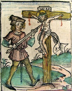 Christ recrucifié, publié dans la Chronique de Nuremberg, 1493 - German School
