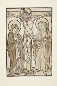 Christ en croix entre Marie et Saint Jean, 1460-70 - German School