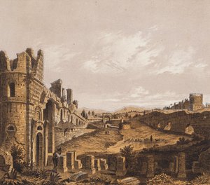 Cirque de Maxence, Rome (lithographie couleur)