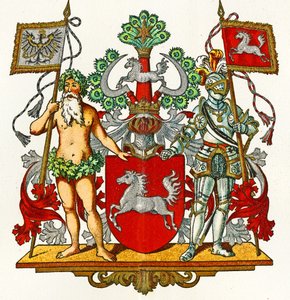 Armoiries de Hanovre, vers 1898 - German School
