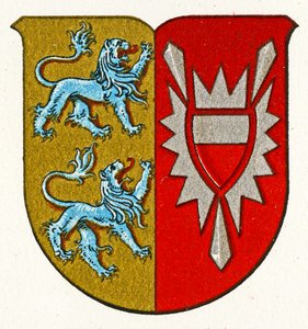 Armoiries du Schleswig-Holstein, vers 1898 - German School