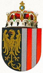 Armoiries de Haute-Autriche, vers 1898 - German School