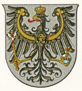 Armoiries du Royaume de Prusse et plus tard de la Province de Prusse-Orientale, vers 1898 - German School