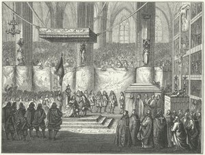Couronnement de Charles X Gustave de Suède dans la cathédrale d