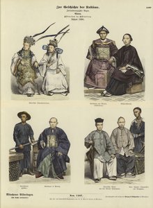Costume des Chinois des Indes orientales, 1880 - German School