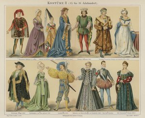 Costumes des XVe et XVIe siècles - German School