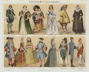 Costumes du XVIIe au XIXe siècle - German School