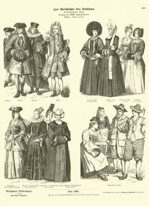 Costumes du canton suisse de Zurich, début XVIIIe siècle