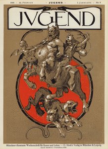 Illustration de couverture pour le magazine Jugend, 1896 - German School
