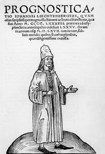 Illustration de couverture de Pronosticatio en latin par Johannes Lichtenberger, 1526 - German School