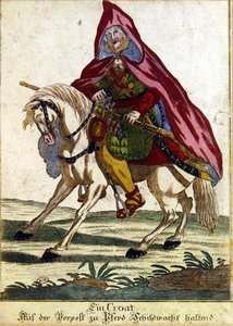 Guerrier croate à cheval - German School