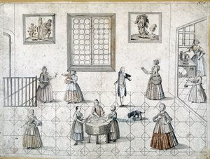 Vie quotidienne des nobles et de leurs serviteurs, Allemagne - German School