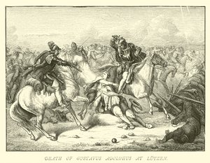 Mort de Gustave-Adolphe à Lützen - German School