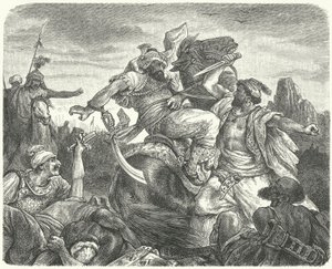 Mort du sultan ottoman Murad I à la bataille de Kosovo - German School