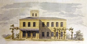 Conception pour une villa classique italianisante, vers 1850 - German School