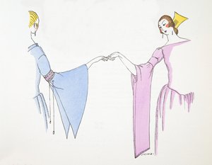 Dessins de manches, tiré de Styl, publié en 1922 (imprimé pochoir)