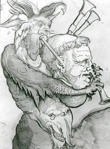 Diable jouant la tête d