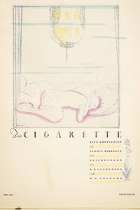Die Cigarette eine Meditation, extrait de Styl, publié en 1922 (impression sur pochoir) - German School
