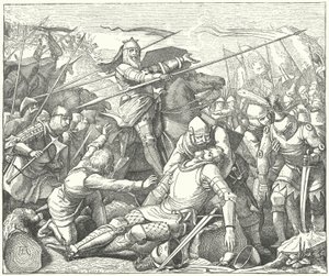 Eberhard II, Comte de Wurtemberg, à la bataille de Döffingen - German School