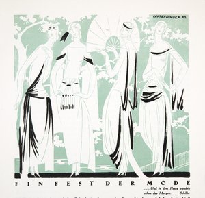 Ein Fest der Mode, de Styl, pub.1922 (impression pochoir)