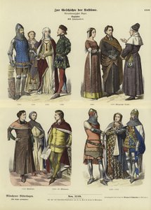 Costumes anglais, 14ème siècle - German School