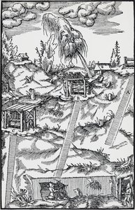 Gravure de De re metallica par Georgius Agricola
