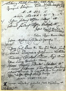 Entrée dans les registres de l