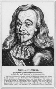 Ernst I, le Pieux, duc de Saxe-Gotha et Altenbourg (gravure) - German School