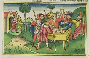 Exode 12 La Première Pâque, de la Bible de Nuremberg (Biblia Sacra Germanaica) - German School
