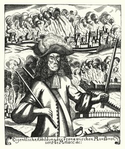 Ezechiel du Mas, Comte de Melac, soldat français (gravure)