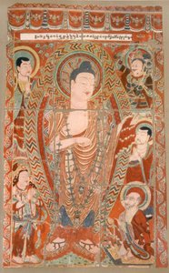 Fac-similé de peintures de temples rupestres maintenant au Musée Royal, Berlin, fin 19e-début 20e siècle - German School