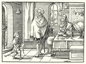 Scène de famille (gravure) - German School
