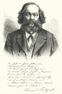 Ferdinand Freiligrath, poète, traducteur et agitateur politique libéral allemand (gravure) - German School